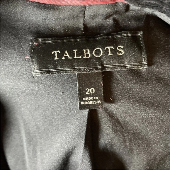 Talbots Corduroy Blazer Size 20 In Black W/ Gold Buttons Classic Holiday Office - Picture 6 of 7